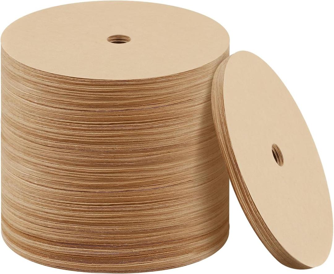300 Count Percolator Coffee Filters, 3.75in Natural Unbleached Disposable Coffee Filter Disc Coffee Filters for Percolators Camping Coffee Pot Home Office Use