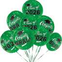 Class of 2026 Graduation Party Supplies & Decorations - 12pcs 18" Congrats Grad Green Balloons Set for Memorable Grad Celebrations