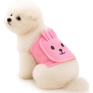 3PC Cute Belly Bands for Male Dogs with 3D Ears, Washable Reusable Dog Diaper, Breathable Mesh Wrap for Training & Incontinence, Adjustable Comfort FitPink-XL