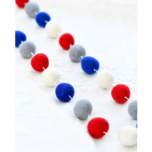 Giegxin 6.7 ft 4th of July Garland Decorations Red White Blue Ice Pop Hanging Banner Foam Patriotic Garland Wreath for Fireplace Mantel 4th of July Party Decor 250th Anniversary Patriotic Home Decor