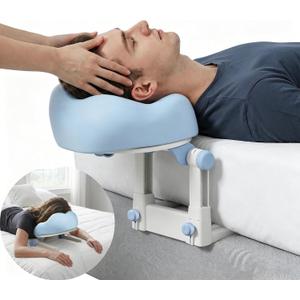 Upgraded 4 in 1 Massage Headrest for Bed, Breathable Memory Foam Face Down Pillow, Adjustable Head Holder, Fits 6-17″ Mattress, Portable for Massage, Beauty Care and Lash Extension
