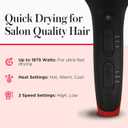 REVLON SmoothStay Coconut Oil Infused Hair Dryer with Diffuser & Concentrator - Ionic Ceramic Blow Dryer for Frizz Control, Shine, Smoothness & Volume, 1875W Lightweight Salon-Quality