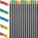 Outus 30 Pieces Color Changing Mood Pencil Bulk with Eraser 2B Wooden Heat Activated Fun Pencils Assorted Colors Thermochromic Pens Gifts for Prizes Birthday Gift Party Favors
