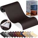 YAFLC Leather Repair Patch for Furniture, 4" x 63" Self Adhesive Leather Repair Kit Vinyl Repair Tape for Car Seat Sofa Jackets Couches Chair Dark Brown