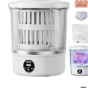 3L Portable Mini Washing Machine, Compact Mini Washer Machine with 6000mAh, Portable Washer for Delicates & Socks, Travel RV Apartment Dorm Hotel Use (White)