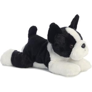 Aurora Adorable Flopsie Buster Boston Terrier Stuffed Animal - Used to Create Imaginative Play Adventures - Perfect for Birthdays, Kids and Adults, All Ages - Black 12.5 Inches