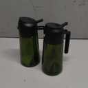 CXINYI - 16oz/470ml Olive Oil Dispenser for Kitchen with Stickers - 2 in 1 Olive Oil Sprayer for Cooking, Air Fryer, and Salad, 2 Black (Light-Proof Kitchen Gadget)