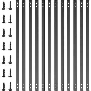Akenow Deck Balusters, 32.25"x1" Metal Deck Spindles,61 Pack Staircase Baluster with Screws,Flat Straight Deck Railing for Wood and Composite Deck, Stylish Baluster for Outdoor Stair Deck Porch