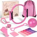 Pilates Kit for Women 13PCS, Pilates Ring Ball Resistance Bands Workout Set | Pilates equipment set for women and beginners, at home pilates kit for mat workouts, toning, stretching and strength training