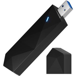 DBIT AX1800 WiFi 6 USB Adapter for Desktop PC (D1-X18) Long Range Wireless Network Adapter USB WiFi Dongle with USB3.0, 5GHz/1201Mbps + 2.4GHz/574Mbps, MU-MIMO, OFDMA, Supports Windows 11/10