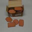 80 Pcs Blank Leatherette Hat Patches Laserable Leather Patch Bulk Iron on Heat Press with Adhesive Rustic Faux Supplies for Clothes Dress Fabric Repair Sew DIY Crafts(Round and Rectangle,Khaki)