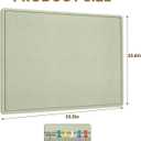 Bulletin Board, 36 X 24 inches Cork Board with 20 Pushpin, Felt Cork Board Notice Pin Board, Self-Adhesive Vision Board Mood Board Foldable Photo Board for Wall - Sage Green