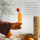 10'' Biodegradable Sugarcane Straws, Extra-Long Straw | 100 Count, 100% Compostable, Plastic-Free, Eco-Friendly Drinking Straw | Sugar Fiber, Party Jumbo Disposable Straws, 10 Inches Tall