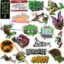 Teenage Mutant Ninja Turtles: Mutant Mayhem TMNT 50ct Vinyl Large Deluxe Stickers Variety Pack - Laptop, Water Bottle, Scrapbooking, Tablet, Skateboard, Indoor/Outdoor - Set of 50