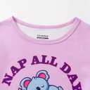 Little Big Girls Pajamas 2PCS Set Soft Cartoon Short Sleeve with Tie Dye Pants Sleepwear Teens PJS Clothes Size 6-16 (Pink, S)