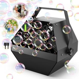 Theefun Batteries Bubble Machine: 750ML Metal Bubble Blower Type-C Operated with 1000+ Bubbles Per Minute, Professional Automatic Portable Bubble Maker for Parties Wedding Birthday Indoor Outdoor Use (Manual)