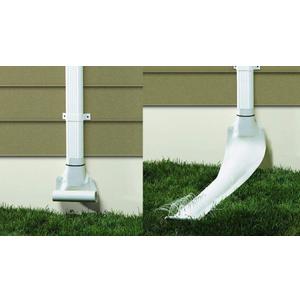 Frost King Automatic Easy-to-Install Downspout Extender for Draining Away Water, Fits All Standard Downspouts (White)