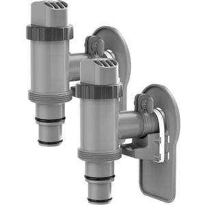 POOLHOUR Plunger Valve with Pipe Holder & Pool Hose Adapter, Above Ground Pool Pump Replacement Parts Compatible with I*tex/Col*m*n Pool, 1 Pack