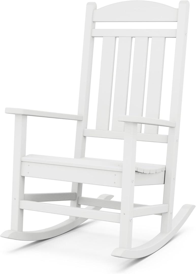 POLYWOOD Presidential Rocking Chair in White, Oversized
