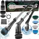 Electric Spin Scrubber for Bathroom  Cordless Shower Scrubber with 3 Adjustable Speeds, Long Handle, 11 Replaceable Brush Heads  Tile, Grout, Tub & Floor Cleaner