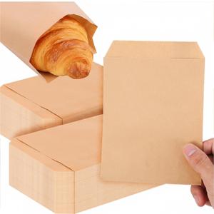 1000 Pcs Paper Sandwich Bags Bulk 5 x 7 Inch Mini Flat Paper Bags Brown Lunch Bag Treat Silverware Envelope Merchandise Bag for Cookies Desserts Snacks Sandwiches Chocolate Candy Popcorn Doughnut