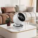 Air Circulator Fan 0dB Quiet 15.75 Inch Table Fans for Bedroom, 12 Speeds, 12H Timer, Auto Temperature Control Oscillating Fan Desk Fan with Remote for Home Office Dorm