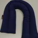 SunnyBay Microwave Heating Pad for Neck and Shoulders, 2.2 lbs 26 inch Long Versatile Microwavable Neck Wrap Warmer or Cool Pack, Hot or Cold Therapy to Relax Sore Muscles (Blue) (Unscented - Navy Blue)