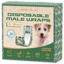 LURKOMEMO Dog Diapers Male,50 Count Small Male Dog Diapers Disposable for Doggie & Puppy,Ultra Absorbent Male Dog Wraps,Belly Bands for Male Dogs with Wetness Indicator(S Same as Other Brands' XS)