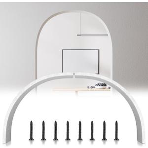 2 Pcs Rounded Doorway Arch Kit 8" DIY Interior Doorway Precurved Drywall Full Half Circle Top Round Arch Kit 10 3/4 in for Livingroom