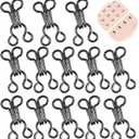 Copper 100 Set Hooks and Eyes for Sewing Clothing Bra Hooks Replacement Closure -Gunmetal 1#(13mm)