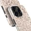 for iPhone 15 Pro Case Cute Wireless Charging Compatible Dual-Layer Shockproof Protection with Stylish Wildflower Design Protective Cover for Women - Beige Botanical Floral