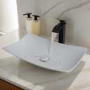 22 Inch Stone Resin Bathroom Sink with Pop-Up Drain Combo,Grey Rectangular Vessel Sink Above Counter Modern Bathroom Vessel Sink Basin