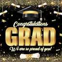 Alltten 7x5ft Graduation Decorations 2025 Backdrop Congrats Grad Backdrop Graduation Party Banner F292