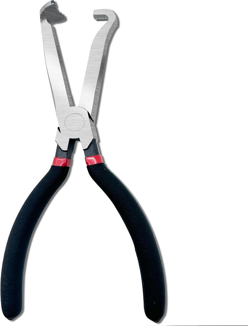 37960 Electrical Disconnect Pliers, Automotive Electrical Connector Disconnect Plier, Fuel Line Petrol Clip Pipe Pliers for Push Tab Style Plugs (1*straight)