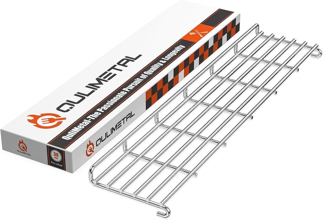 QuliMetal Stainless Steel Grill Warming Rack for Weber Genesis II 300 Series Gas Grills, Genesis II E-310, II E-315, II E-330, II E-335, II S-310, II S-335 Series, Replacement Parts for Weber 66044