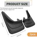 2PCS Car Mud Flaps, Scratch-Resistant & Impact-Resistant PVC Splash Guards, Vehicle Wheel Rear Mudguards for Gravel Slurry, Universal for Most Cars, SUVs, Trucks (Black)
