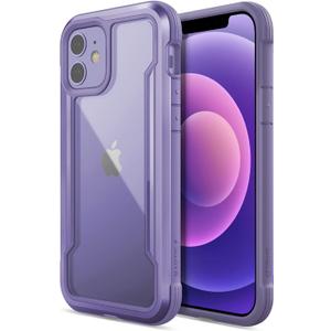2 x Raptic Shield Case for iPhone 12 & 12 Pro, Shock Absorbing, Aluminum Frame, 10ft Drop Tested, Purple