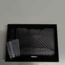 Slim Wallet for Men - Minimalist Mens Wallet with Money Clip, Aluminum Pop Up Card Case and Leather Slots Credit Card Holder RFID Blocking Wallet for Men with Gift Box (Carbon Fiber)