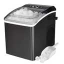 Koolatron Ice Makers Countertop Portable Ice Machine 2 Sizes Bullet Ice Cubes Ready in 6 Mins 26.5lbs/Day with Ice Scoop and Basket Digital Controls LED Indicators for Parties/Home/Office/Bar, Black