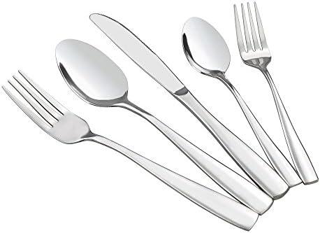 HOMMP 80-Piece Stainless Steel Flatware Set, Service for 16