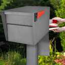 Mail Boss 7525V Mail Manager Street Safe Locking Security Mailbox, Granite