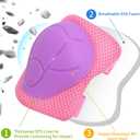 Kids Protective Gear, Knee Pads Elbow Pads with Wrist Guards for Roller Skating Cycling Skateboard Bike Scooter Rollerblade Safety Gear for Kids 2-7 Years Old S
