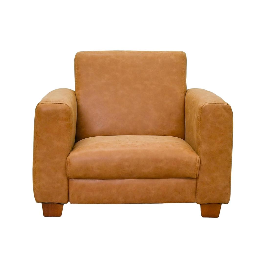 Children's Factory As We Grow Modern Chair, Flexible Seating for Classroom Elementary, Adjustible Playroom Furniture, Faux Distressed Leather Brown