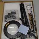 12X Long Arm Magnifying Glass with Light, 5 Color and Brightness LED Desk Lamp with Large Clamp, Hands Free Magnifier Light and Stand for Workbench Crafts Reading Hobby Close Work (Black)