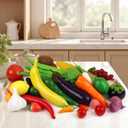 Woration 30pcs Plastic Artificial Fruit Fake Vegetables Simulation Foam Mini Fruits Set Lifelike Food Model Table Decoration Christmas Home Faux Photoshoot Garnish Festival