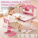 Xaperexi Kids Desk and Chair Set, Height Adjustable Kids Desk