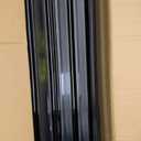 Fulmoon 100 Pcs 27 x 1.26 Inch Wire Shelf Label Holder Strip Price Tag Black Back Plastic Label Holder with Clear PVC Cover Black Back for Refrigeration Cases Cooler Shelf