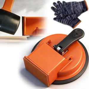 Floor Gap Fixer Tool, Heavy Duty Floor Gap Fixer Suction Cup Tool with 1 Pair Gloves, Adjustable Height Setter & Countertop Leveling Tools for Vinyl, Wood, Laminate Floors(1*Fixer Tool/1* Pair Gloves)