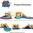Action Air Water Slide - Inflatable Bounce House with Blower for Indoor & Outdoor - Jump Bouncy Castle with Slide - Big Bouncy Area, Big Pool, Love for Kids