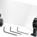 Motoforti 28.5cm Windshield - Adjustable Clip Wind Deflector, Clear Lens, Universal Fit for Most Motorcycles & Scooters